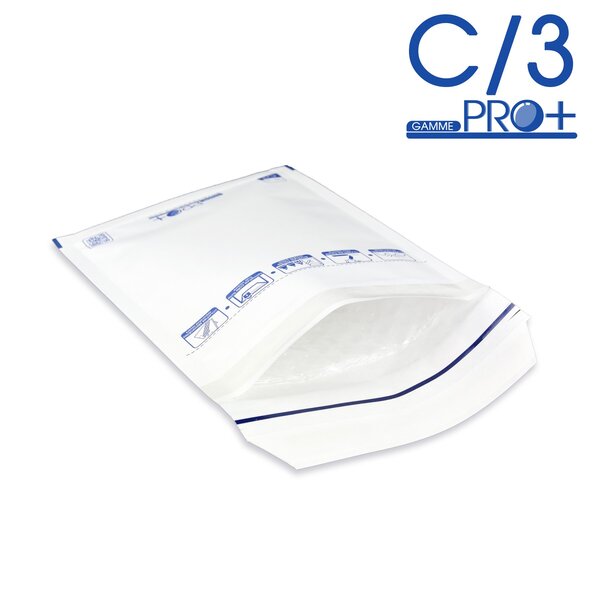 Lot de 200 Enveloppes à bulles PRO+ BLANCHES C/3 format 140x215 mm