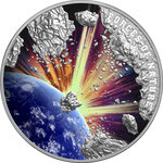 Pièce de monnaie en Argent 5 Dollars g 62.2 (2 oz) Millésime 2023 Forces of Nature METEORITE