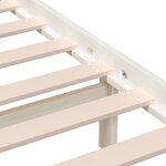 vidaXL Cadre de lit Blanc 120x190 cm Petit double Bois massif