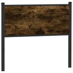 vidaXL Tête de lit chêne fumé 100 cm bois d'ingénierie et acier