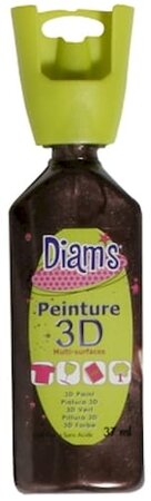 Peinture Diam's 3D 37 ml Nacré Chocolat