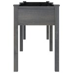 vidaXL Jardinière avec doublure gris 203x53x76 cm bois massif de sapin