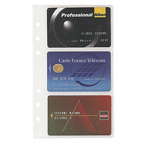 Recharge accessoire Exatime Pochettes cartes de visite 5 pochettes EXACOMPTA