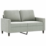 vidaXL Ensemble de canapés 4 Pièces avec coussins gris clair velours