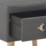 vidaXL Tables de chevet 2 Pièces Gris foncé 40x35x40 cm Tissu