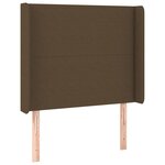 vidaXL Sommier à lattes de lit matelas LED Marron foncé 90x190cm Tissu