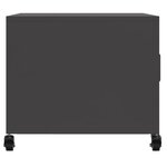 vidaXL Table basse noir 68x50x43 5 cm acier laminé à froid