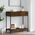 vidaXL Table console chêne marron 75x34 5x75 cm bois d'ingénierie