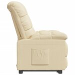 vidaXL Fauteuil inclinable Crème Tissu