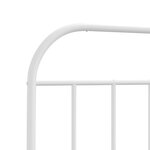 vidaXL Tête de lit métal blanc 90 cm