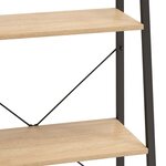 vidaXL Étagère sur pied 3 niveaux Marron clair et noir 56x35x108 cm