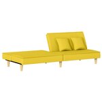vidaXL Canapé-lit jaune clair tissu