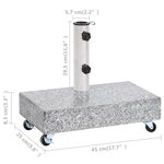 vidaXL Socle de parasol Gris clair 45x25x8 3 cm Granite