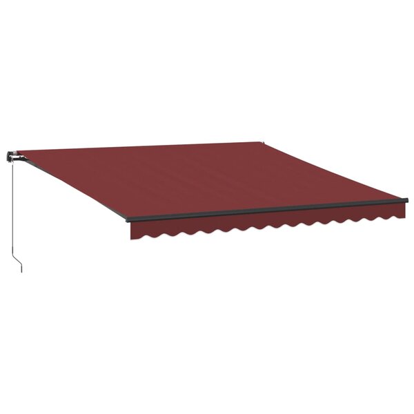 vidaXL Auvent manuel rétractable bordeaux 400x350 cm