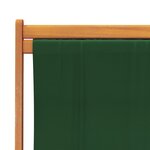 vidaXL Chaises de plage pliables lot de 2 vert tissu