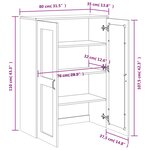 vidaXL Dessus pour buffet VIKEN blanc bois d'ingénierie