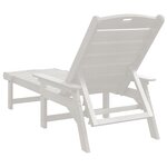 vidaXL Transat Blanc 53x162x98.5 cm HDPE