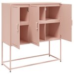 vidaXL Buffet haut rose 100 5x39x107 cm acier