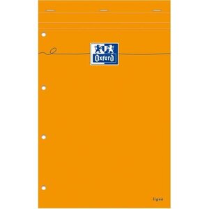 OXFORD Bloc-Notes agrafé - 32 cm x 21 cm x 0,7 cm - 160 pages - 80g - Orange