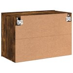 vidaXL Meuble TV mural chêne fumé 60x30x41 cm