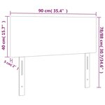 vidaXL Tête de lit Cappuccino 90x5x78/88 cm Similicuir