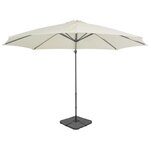 vidaXL Parasol avec base portable Sable