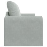 vidaXL Canapé-lit au sol 2-en-1 Gris clair 148x71x83 cm Velours