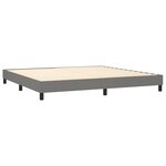 vidaXL Sommier à lattes de lit avec matelas Gris foncé 180x200cm Tissu