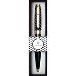 Stylo personnalisé initiale Black & Gold - Lettre P - Draeger
