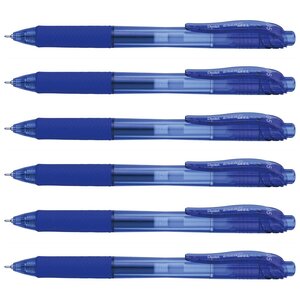 Stylo Roller à encre gel Liquid EnerGel-X BLN105 Bleu x 6 PENTEL
