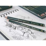 Set de fusains pitt charcoal  boîte métal de 24 x 2 faber-castell