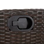 vidaXL Ensemble à manger de jardin et coussins 9 Pièces marron poly rotin