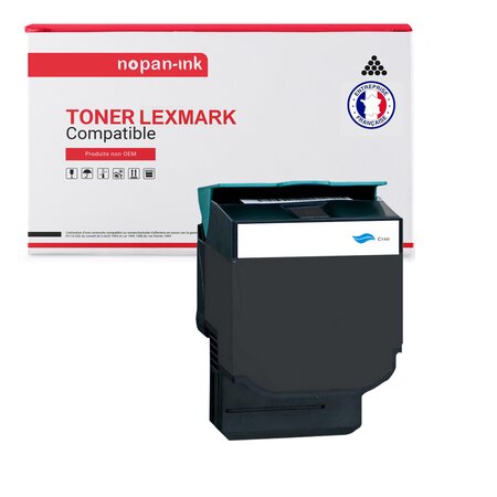 NOPAN-INK - Toner x1 70C2XC0 (Cyan) - Compatible pour Lexmark CS510 CS510de CS510dte Lexmark CS510 CS510de CS510dte