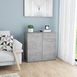 vidaXL Buffet Gris béton 80x36x75 cm Aggloméré