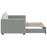 vidaXL Lit de jour avec lit gigogne gris clair 80x200 cm velours