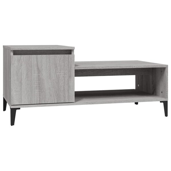 vidaXL Table basse Sonoma gris 100x50x45 cm Bois d'ingénierie