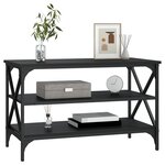 vidaXL Meuble TV Noir 80x40x50 cm Bois d'ingénierie