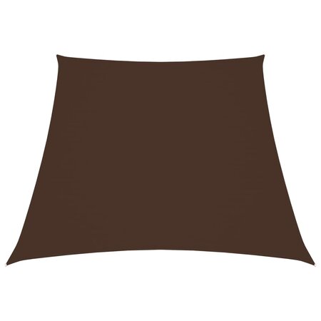 vidaXL Voile de parasol Tissu Oxford trapèze 3/5x4 m Marron