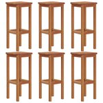 vidaXL Tabourets de bar lot de 6 bois massif d'acacia