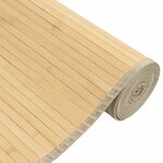 vidaXL Tapis rectangulaire naturel clair 80x300 cm bambou