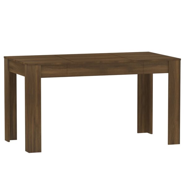 vidaXL Table à dîner Chêne marron 140x74 5x76 cm Bois d'ingénierie