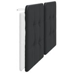 vidaXL Coussin de tête de lit noir et blanc 200 cm similicuir