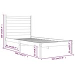 vidaXL Cadre de lit bois de pin massif 90x190 cm simple