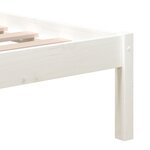 vidaXL Cadre de lit Blanc Bois de pin massif 140x190 cm
