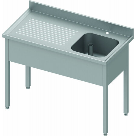 Plonge inox egouttoir droite ou gauche - gamme 700 - stalgast - soudée - acier inoxydable1000x700 x700x900mm