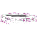 vidaXL Cadre de lit sans matelas chêne sonoma 120x190 cm