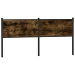 vidaXL Tête de lit chêne fumé 180 cm bois d'ingénierie et acier