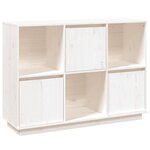 vidaXL Buffet Blanc 110 5x35x80 cm Bois massif de pin