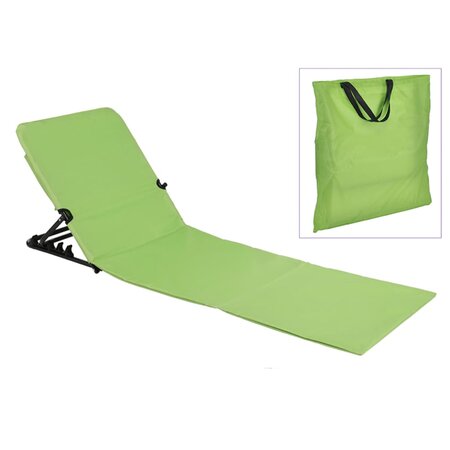 HI Chaise tapis de plage pliable PVC Vert