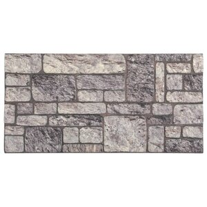 vidaXL Panneaux muraux 3D design de brique gris clair 10 Pièces EPS